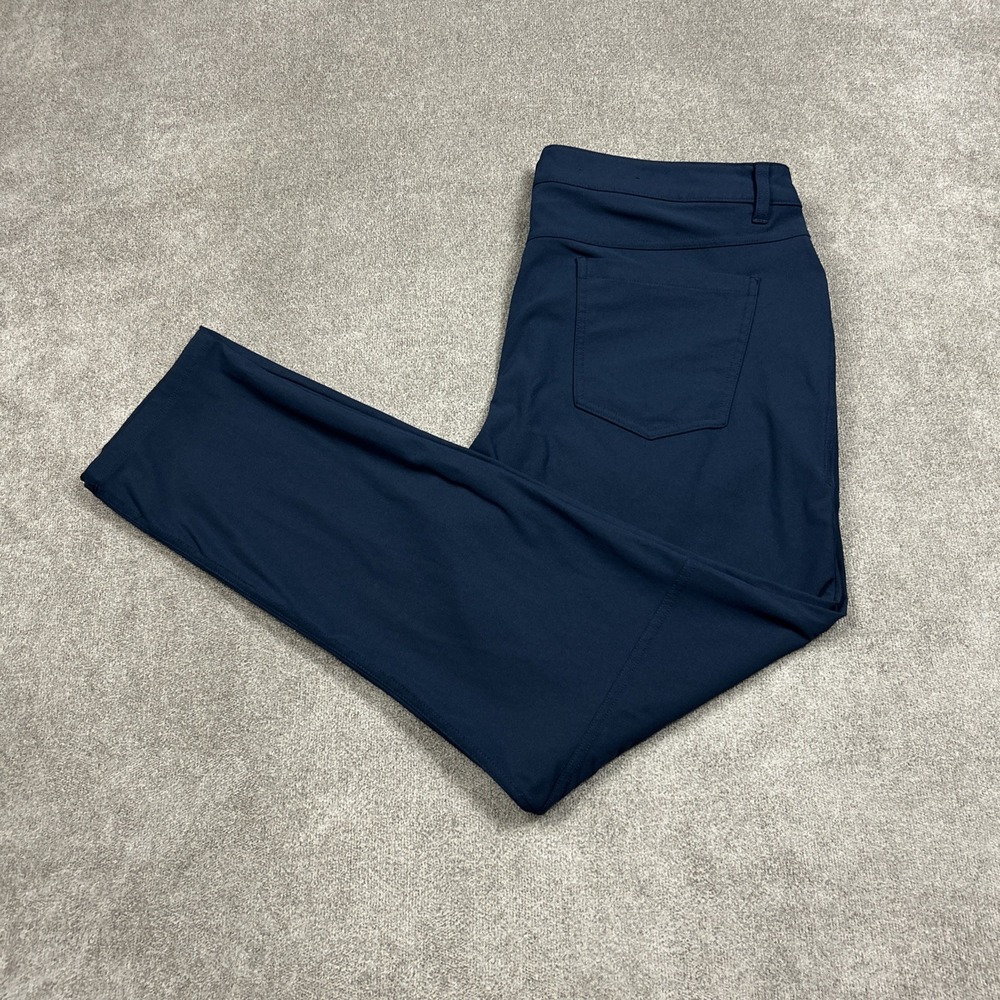 Lululemon ABC Slim Fit 5 Pocket Pants 30L Navy Blue Mens 38x30 Warpstreme